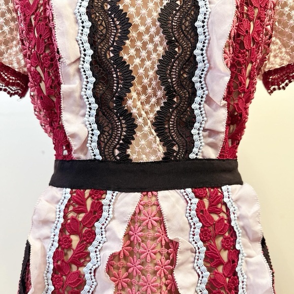 Self-Portrait Panelled Bellis Lace Trim Mini Dress (100% Authentic) - Picture 8 of 16